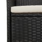 vidaXL Set de muebles jardín 5 pzas con cojines ratán sintético negro vidaXL Set de muebles jardín 5 pzas con cojines ratán sintético negro