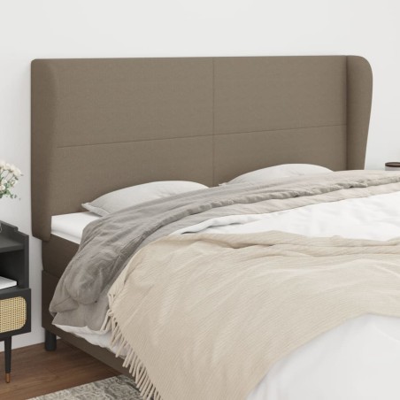 vidaXL Cabecero con orejas de tela gris taupe 203x23x118/128 cm