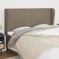 vidaXL Cabecero con orejas de tela gris taupe 203x23x118/128 cm vidaXL Cabecero con orejas de tela gris taupe 203x23x118/128 cm