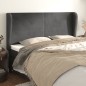 vidaXL Cabecero con orejas de terciopelo gris oscuro 183x23x118/128 cm vidaXL Cabecero con orejas de terciopelo gris oscuro 183x23x118/128 cm