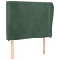 vidaXL Cabecero con orejas de terciopelo verde oscuro 83x23x118/128 cm vidaXL Cabecero con orejas de terciopelo verde oscuro 83x23x118/128 cm