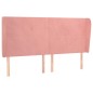 vidaXL Cabecero con orejas de terciopelo rosa 163x23x118/128 cm vidaXL Cabecero con orejas de terciopelo rosa 163x23x118/128 cm