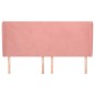 vidaXL Cabecero con orejas de terciopelo rosa 163x23x118/128 cm vidaXL Cabecero con orejas de terciopelo rosa 163x23x118/128 cm