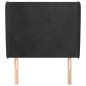 vidaXL Cabecero con orejas de terciopelo negro 93x23x118/128 cm vidaXL Cabecero con orejas de terciopelo negro 93x23x118/128 cm