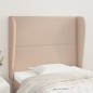vidaXL Cabecero con orejas cuero sintético capuchino 93x23x118/128 cm vidaXL Cabecero con orejas cuero sintético capuchino 93x23x118/128 cm