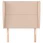 vidaXL Cabecero con orejas cuero sintético capuchino 93x23x118/128 cm vidaXL Cabecero con orejas cuero sintético capuchino 93x23x118/128 cm