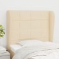 vidaXL Cabecero con orejas de tela color crema 93x23x118/128 cm vidaXL Cabecero con orejas de tela color crema 93x23x118/128 cm