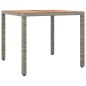 vidaXL Set comedor de jardín 5 piezas con cojines ratán sintético gris vidaXL Set comedor de jardín 5 piezas con cojines ratán sintético gris