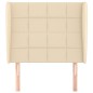 vidaXL Cabecero con orejas de tela color crema 93x23x118/128 cm vidaXL Cabecero con orejas de tela color crema 93x23x118/128 cm