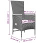 vidaXL Set comedor de jardín 5 piezas con cojines ratán sintético gris vidaXL Set comedor de jardín 5 piezas con cojines ratán sintético gris