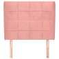 vidaXL Cabecero con orejas de terciopelo rosa 93x23x118/128 cm vidaXL Cabecero con orejas de terciopelo rosa 93x23x118/128 cm