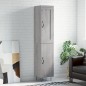vidaXL Aparador alto madera contrachapada gris Sonoma 34,5x34x180 cm