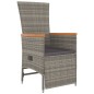 vidaXL Set comedor de jardín 5 piezas con cojines ratán sintético gris vidaXL Set comedor de jardín 5 piezas con cojines ratán sintético gris