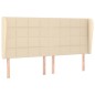 vidaXL Cabecero con orejas de tela color crema 203x23x118/128 cm vidaXL Cabecero con orejas de tela color crema 203x23x118/128 cm