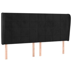 vidaXL Cabecero con orejas de terciopelo gris claro 183x23x118/128 cm