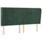 vidaXL Cabecero con orejas de terciopelo verde oscuro 163x23x118/128cm vidaXL Cabecero con orejas de terciopelo verde oscuro 163x23x118/128cm
