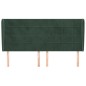 vidaXL Cabecero con orejas de terciopelo verde oscuro 163x23x118/128cm vidaXL Cabecero con orejas de terciopelo verde oscuro 163x23x118/128cm