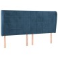 vidaXL Cabecero con orejas de terciopelo azul oscuro 203x23x118/128 cm vidaXL Cabecero con orejas de terciopelo azul oscuro 203x23x118/128 cm