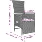 vidaXL Set comedor de jardín 5 piezas con cojines ratán sintético gris vidaXL Set comedor de jardín 5 piezas con cojines ratán sintético gris