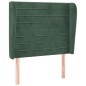 vidaXL Cabecero con orejas de terciopelo verde oscuro 93x23x118/128 cm vidaXL Cabecero con orejas de terciopelo verde oscuro 93x23x118/128 cm