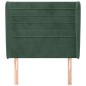 vidaXL Cabecero con orejas de terciopelo verde oscuro 93x23x118/128 cm vidaXL Cabecero con orejas de terciopelo verde oscuro 93x23x118/128 cm