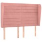 vidaXL Cabecero con orejas de terciopelo rosa 147x23x118/128 cm vidaXL Cabecero con orejas de terciopelo rosa 147x23x118/128 cm