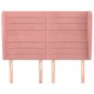 vidaXL Cabecero con orejas de terciopelo rosa 147x23x118/128 cm vidaXL Cabecero con orejas de terciopelo rosa 147x23x118/128 cm