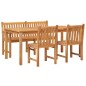 vidaXL Juego de comedor para jardín 4 piezas madera maciza de teca vidaXL Juego de comedor para jardín 4 piezas madera maciza de teca
