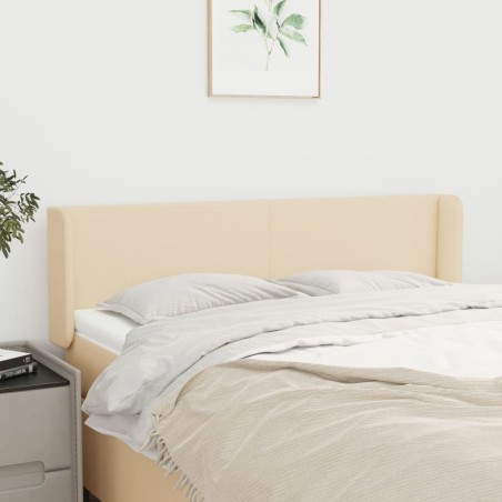 vidaXL Cabecero de tela color crema 147x16x78/88 cm
