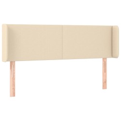vidaXL Cabecero de tela color crema 147x16x78/88 cm