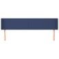 vidaXL Cabecero de tela azul 203x16x78/88 cm