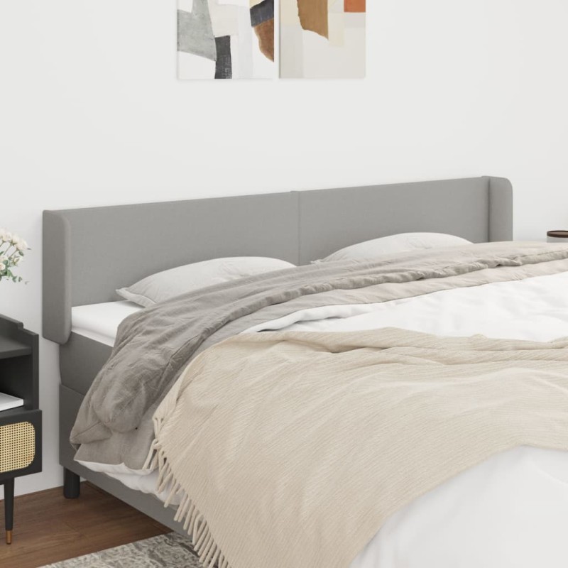 vidaXL Cabecero de tela gris claro 183x16x78/88 cm vidaXL Cabecero de tela gris claro 183x16x78/88 cm