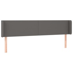 vidaXL Cabecero de cuero sintético gris 183x16x78/88 cm