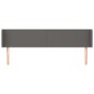 vidaXL Cabecero de cuero sintético gris 183x16x78/88 cm vidaXL Cabecero de cuero sintético gris 183x16x78/88 cm