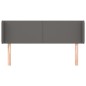 vidaXL Cabecero de cuero sintético gris 147x16x78/88 cm vidaXL Cabecero de cuero sintético gris 147x16x78/88 cm