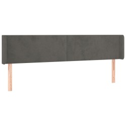 vidaXL Cabecero de terciopelo gris oscuro 183x16x78/88 cm