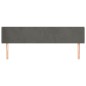vidaXL Cabecero de terciopelo gris oscuro 183x16x78/88 cm