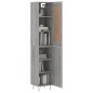 vidaXL Aparador alto madera contrachapada gris Sonoma 34,5x34x180 cm
