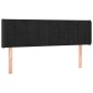 vidaXL Cabecero de terciopelo negro 147x16x78/88 cm vidaXL Cabecero de terciopelo negro 147x16x78/88 cm