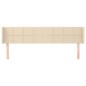vidaXL Cabecero de tela color crema 203x16x78/88 cm vidaXL Cabecero de tela color crema 203x16x78/88 cm