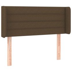 vidaXL Cabecero de tela marrón oscuro 83x16x78/88 cm