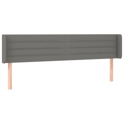 vidaXL Cabecero de tela gris oscuro 183x16x78/88 cm