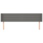vidaXL Cabecero de tela gris oscuro 183x16x78/88 cm