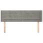 vidaXL Cabecero de terciopelo gris claro 147x16x78/88 cm
