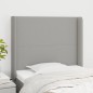 vidaXL Cabecero con orejas de tela gris claro 93x16x118/128 cm vidaXL Cabecero con orejas de tela gris claro 93x16x118/128 cm