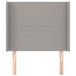 vidaXL Cabecero con orejas de tela gris claro 93x16x118/128 cm vidaXL Cabecero con orejas de tela gris claro 93x16x118/128 cm