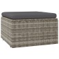 vidaXL Set de muebles de jardín 5 pzas y cojines ratán sintético gris vidaXL Set de muebles de jardín 5 pzas y cojines ratán sintético gris