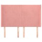 vidaXL Cabecero con orejas de terciopelo rosa 147x16x118/128 cm vidaXL Cabecero con orejas de terciopelo rosa 147x16x118/128 cm