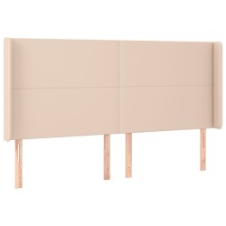 vidaXL Cabecero con orejas cuero sintético capuchino 163x16x118/128 cm