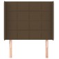 vidaXL Cabecero con orejas de tela marrón oscuro 103x16x118/128 cm vidaXL Cabecero con orejas de tela marrón oscuro 103x16x118/128 cm